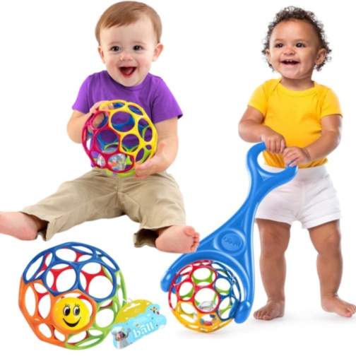 Jucărie împins copii cu bilă rulantă colorată (culoare aleatorie)