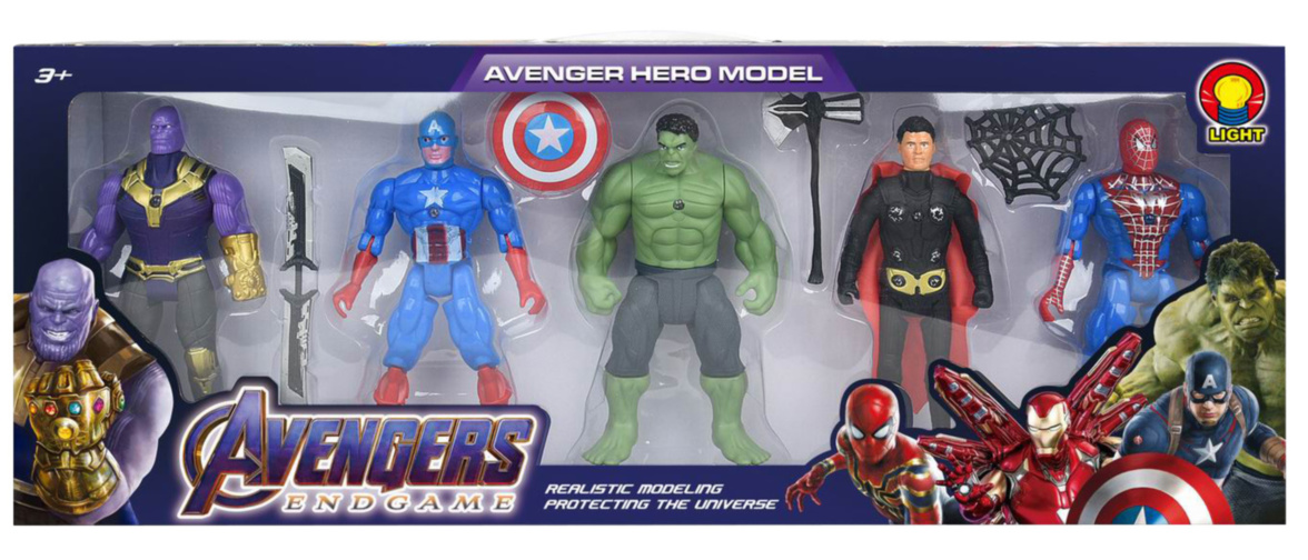 Set 5 Figurine Super Eroi cu Lumini