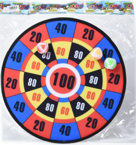 Darts Velcro din Material cu 3 Mingi, 36cm