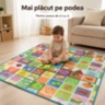 Covor termic mare reversibil pentru copii, cu geantă inclusă