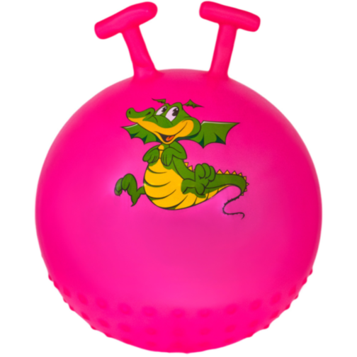 Minge de Sărit cu Mâner și Design Dinozaur, 55 cm (culoare aleatorie)