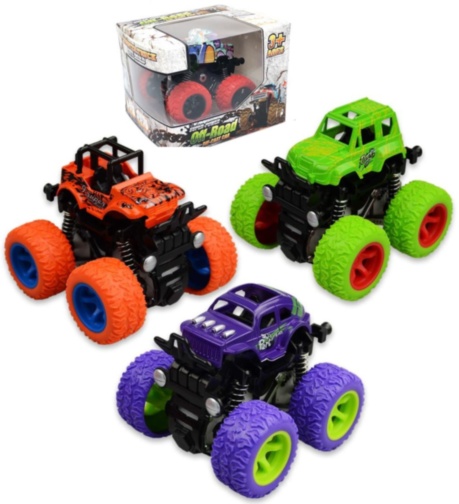 Jeep cu Roți Mari și Amortizoare cu Fricțiune