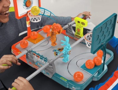 Joc Interactiv de Baschet pentru Doi Jucători – Cu Mânere Glisante și Coșuri Duble | image