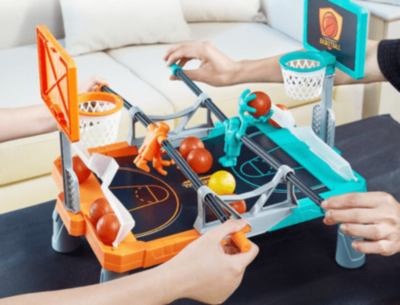 Joc Interactiv de Baschet pentru Doi Jucători – Cu Mânere Glisante și Coșuri Duble | image