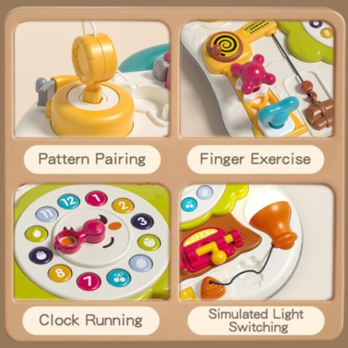 Panou de Activități Montessori cu Sunete și Lumină – Jucărie Interactivă