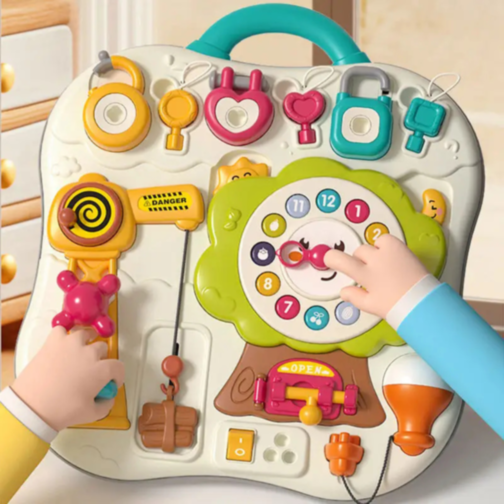 Panou de Activități Montessori cu Sunete și Lumină – Jucărie Interactivă