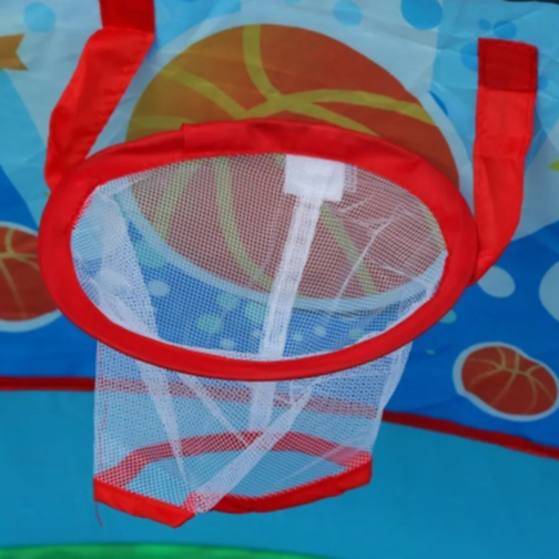 Piscină de Joacă cu Coș de Baschet și Plasă de Siguranță