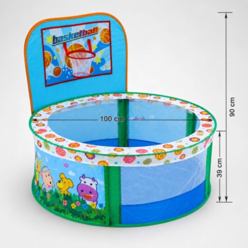 Piscină Pliabilă cu Coș Baschet pentru Copii