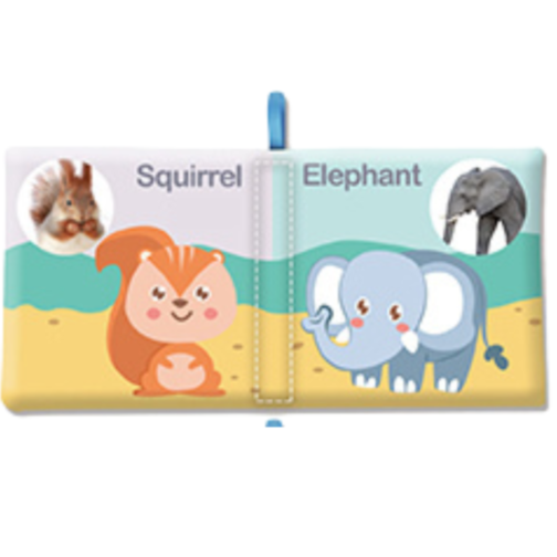 Carte senzorială din material textil cu animale