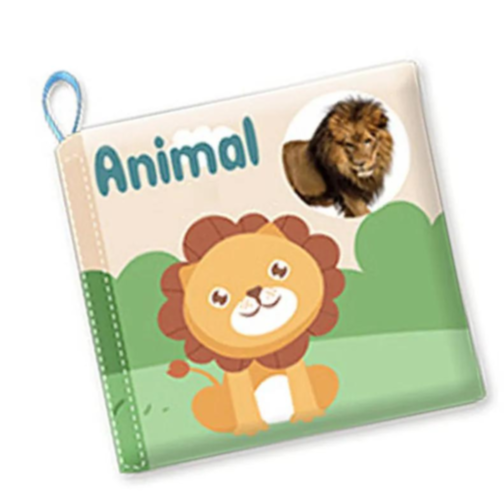 Carte senzorială din material textil cu animale