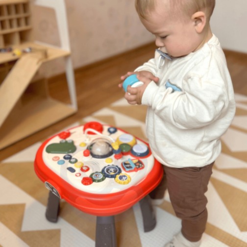 Masă Interactivă Educațională 3 în 1 cu Sunete, Lumini și Activități Tactile