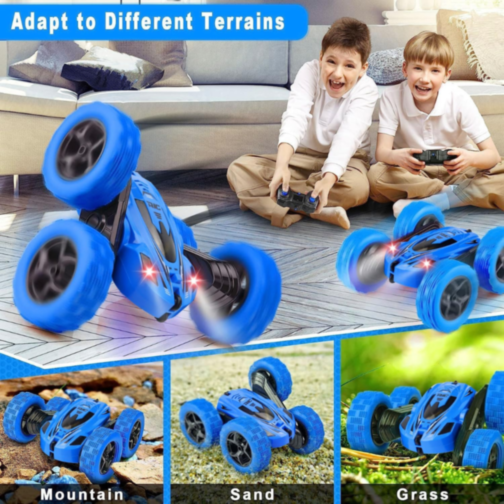 Mașinuță Cascadorie 360° cu Telecomandă și Roți Off-Road Flexibile (culoare aleatorie)