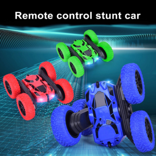 Mașinuță Cascadorie 360° cu Telecomandă și Roți Off-Road Flexibile (culoare aleatorie)