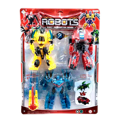 Set 3 Roboți Transformabili