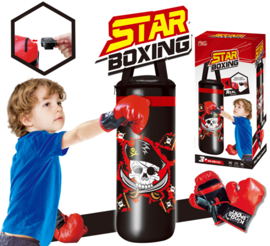 Sac de Box cu Mănuși, Interactiv cu 8 Sunete, 55cm