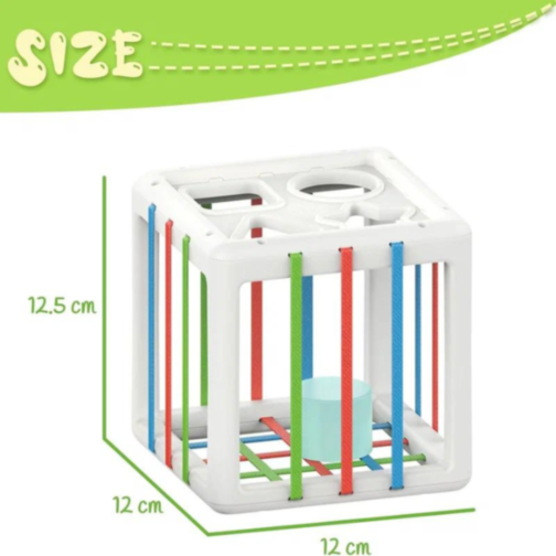 Cub de Activități Montessori cu Forme și Benzi Elastice