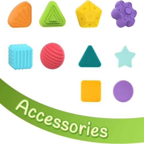 Cub de Activități Montessori cu Forme și Benzi Elastice