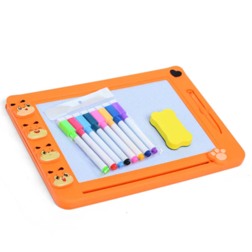 Tablă de desen dublă, magnetică cu carioci incluse