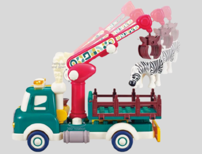 Set de construcție Camion Transport Animaluțe cu Sunete și Efecte | image