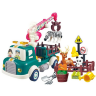 Set de construcție Camion Transport Animaluțe cu Sunete și Efecte