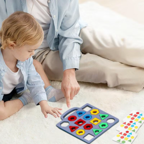 Set Educațional de Sortare Forme Geometrice cu Planșe și Cadru