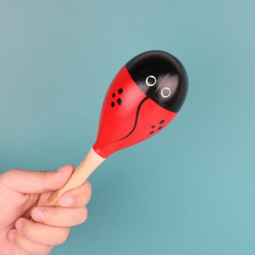 Maracas din Lemn de 20 cm pentru Copii (culoare aleatorie)