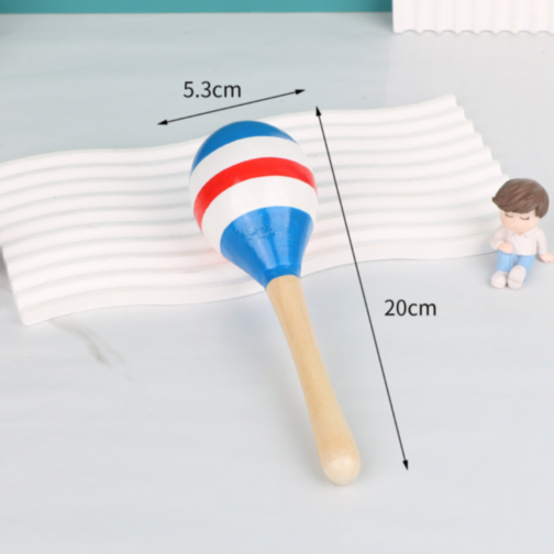 Maracas din Lemn de 20 cm pentru Copii (culoare aleatorie)