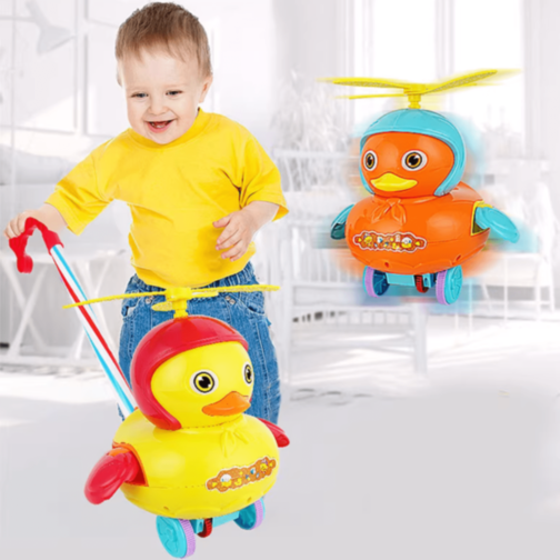 Rață Distractivă cu Morișcă și Mâner pentru Copii (model aleatoriu) 