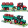 Tractor cu Remorcă și Butoaie pentru Fermă 