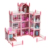 Casă de păpuși mare cu mobilier și figurine