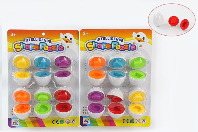 Set 12 Jumătăți de Ouă cu Figuri de Asociat 