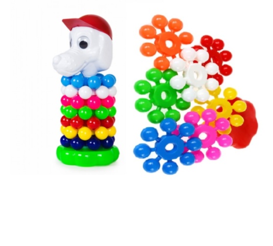 Piramida Cățel Multicoloră, 28cm   