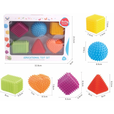 Set Mingi Senzoriale pentru Dezvoltarea Bebelușilor – Texturi Variate | image