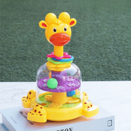 Girafă Interactivă cu Bile Rotative pentru Bebeluși