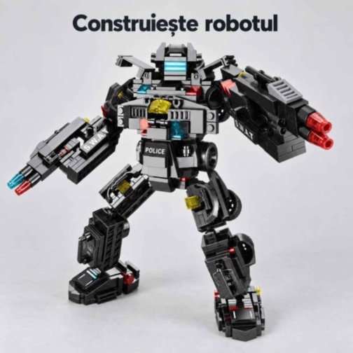 Set construcție City SWAT 585 piese, camion și robot