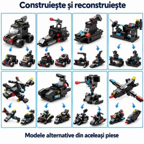 Set construcție City SWAT 585 piese, camion și robot