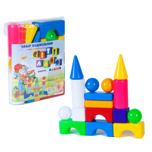 Set de Construcție cu Forme Geometrice Colorate 