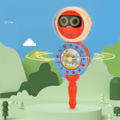 Tobă Zornăitoare cu Mâner pentru Bebeluși (culoare aleatorie)