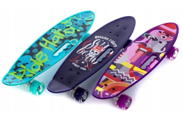 Penny Board cu Roți Luminoase max 90kg, 56cm