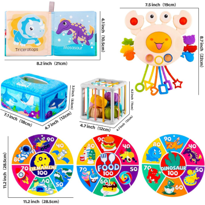 Set Montessori 12 în 1 pentru Bebeluși - Jucării Educaționale | image