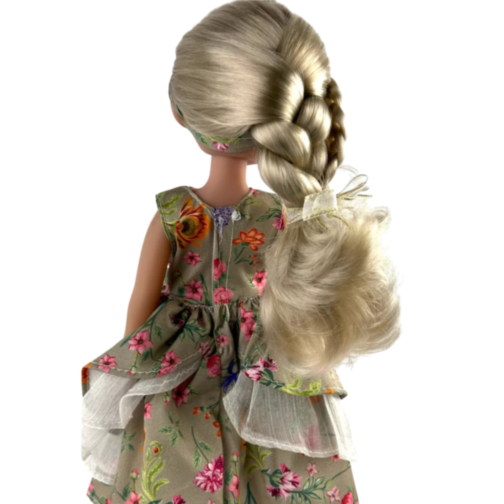 Păpușă Elegantă Vika cu Rochie Florală – 35 cm