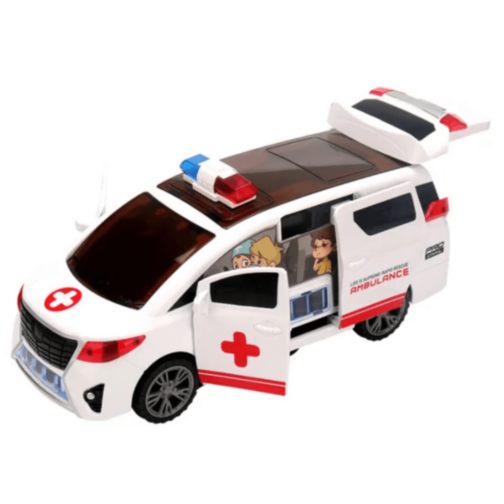 Ambulanță Interactivă cu Uși Automate și Rotire 360° 