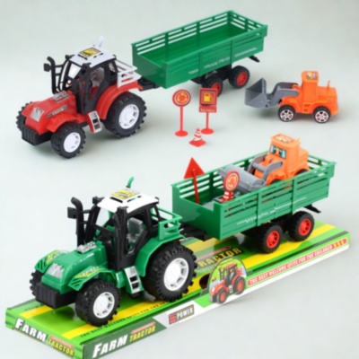 Tractor de fermă pentru copii cu remorcă (model aleatoriu) | image