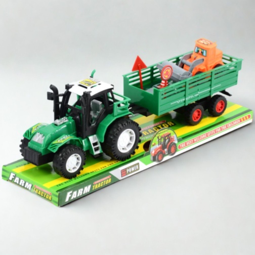 Tractor de fermă pentru copii cu remorcă (model aleatoriu)