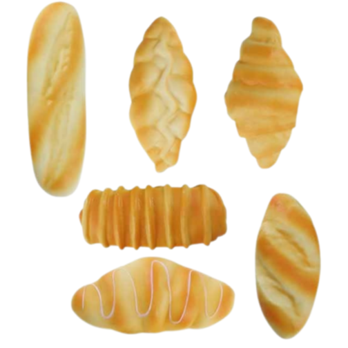 Set jucării pâine și produse de panificație din cauciuc