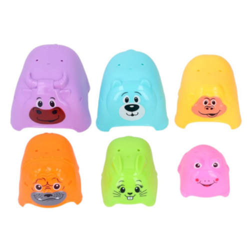 Piramidă Animale Colorate – Set de Joacă Educațional