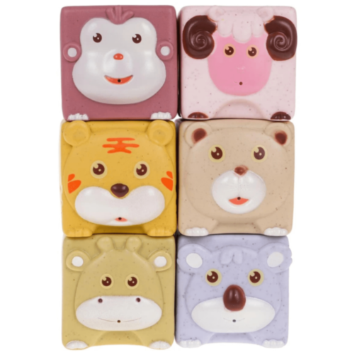 Set educativ bebeluși cu cuburi, bile și animale moi