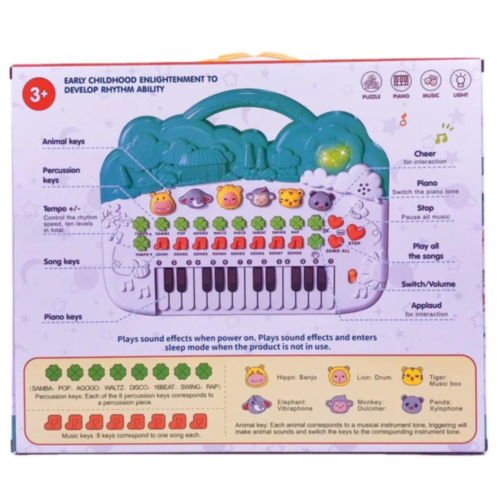 Pianul Muzical cu Animale - Învățare prin Muzică și Lumini