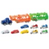Camion transportor auto cu mașinuțe și motociclete set mare (culoare aleatorie)