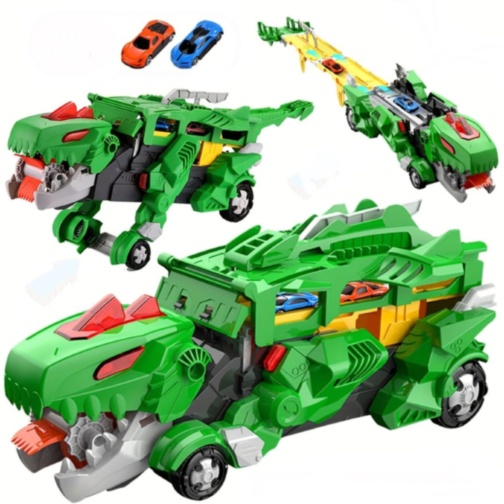 Transportator Dinozaur 2 în 1 cu Pistă (culoare aleatorie)